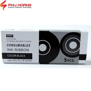Mực in ống Max LM-IR300B Nhật Bản màu đen rộng 12mm dài 50 mét sử dụng cho máy in ống lồng LM-390A, LM-380EZ, LM-370A