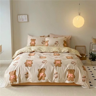 [Chi tiết] Chăn Ga Gối Cotton Living "Gấu Vương Miện" 4 món