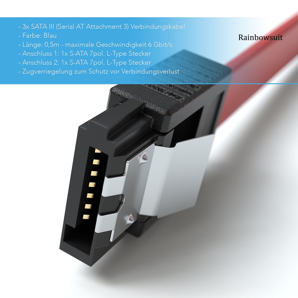 Set 3 Dây Cáp Sata 3.0 Tốc Độ Cao 0.5m 6 Gbp / S Sdd Hdd 90 Độ | BigBuy360 - bigbuy360.vn