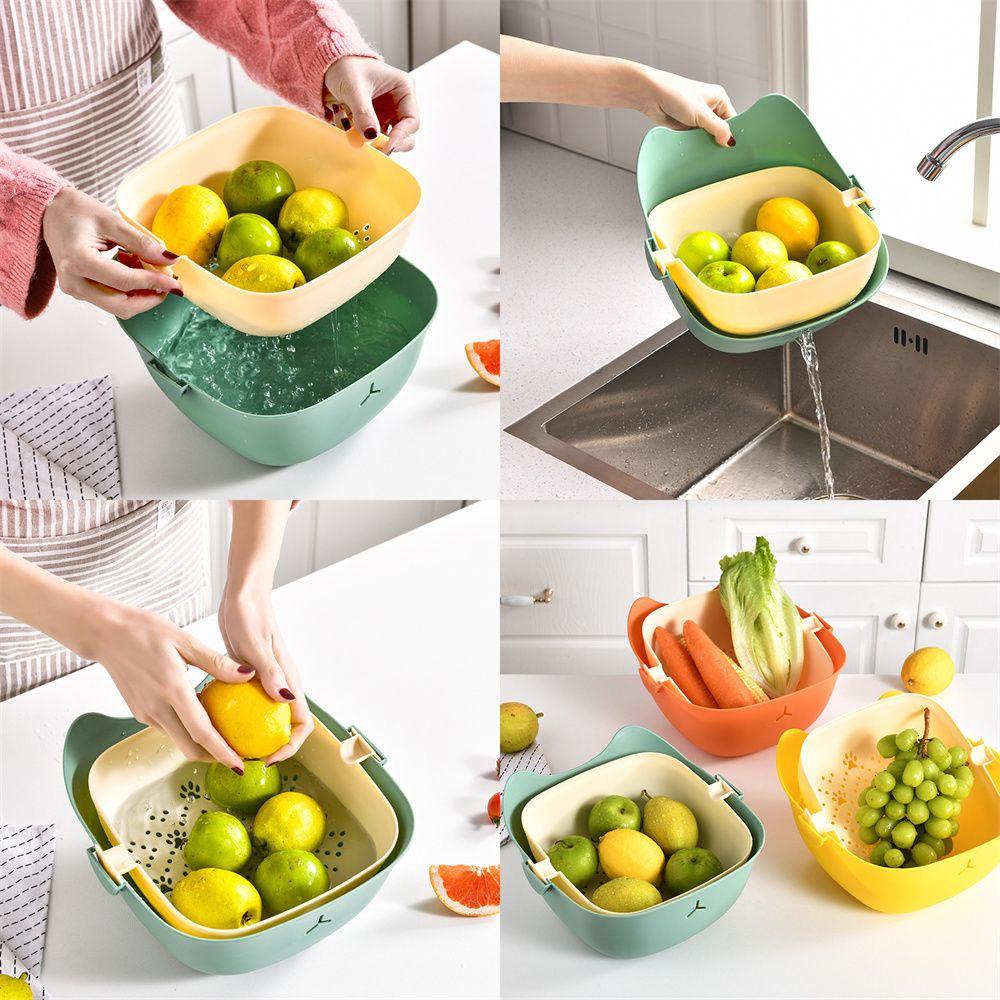 ESPO Rổ Rửa Rau Củ Quả Hai Lớp Tiện Lợi