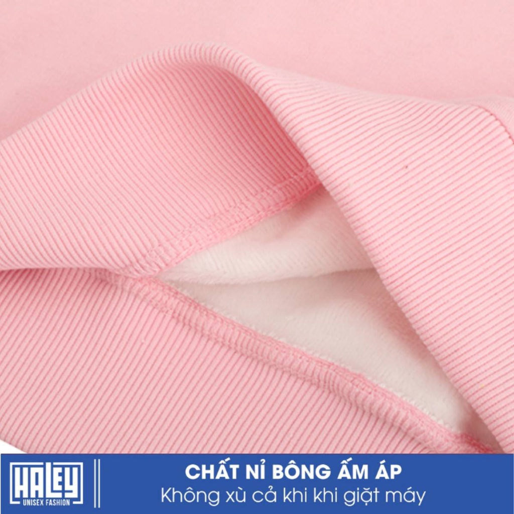 Áo Hoodie HALEY Nam Nữ Unisex mã HD54 GẤU TÍM có mũ Phong Cách Hàn Quốc Cá Tính, Chất Nỉ Bông Đẹp