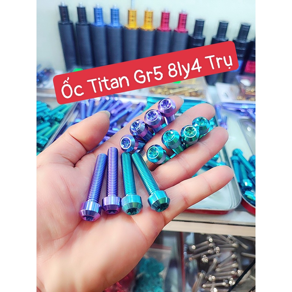 Ốc TiTan Gr5 8li10 8li20 8li25 8li30 8li40 8li6 Đầu dù salaya Probolt Gắn Xe Máy