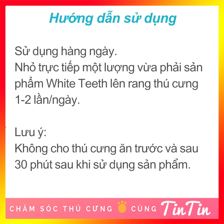 [Mã PET50K giảm Giảm 10% - Tối đa 50K đơn từ 250K] Nước súc miệng vệ sinh răng miệng của chó mèo Vemedim WHITE TEETH