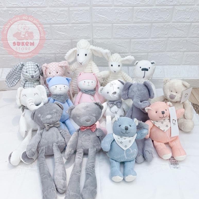Thú bông cho bé - Thỏ gấu bông cho bé ôm ngủ mama&amp;papa nhiều màu sắc