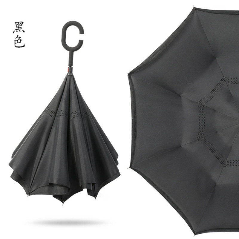 Ô Dù Che Mưa Nắng Tay Cầm Chữ C Bằng Sợi fiber