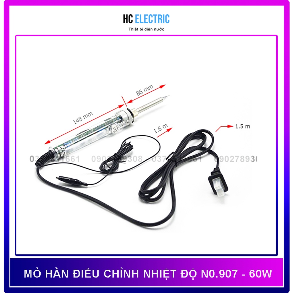 [ Chính hãng ] Mỏ hàn điều chỉnh nhiệt độ No.907- 60W