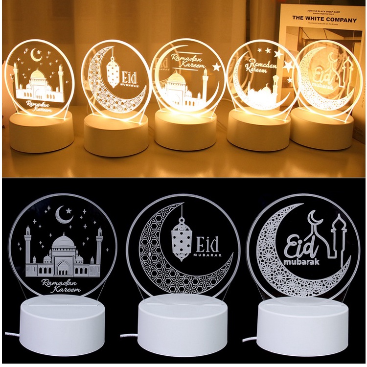 Đèn LED trang trí hình mặt trăng phong cách Hồi giáo