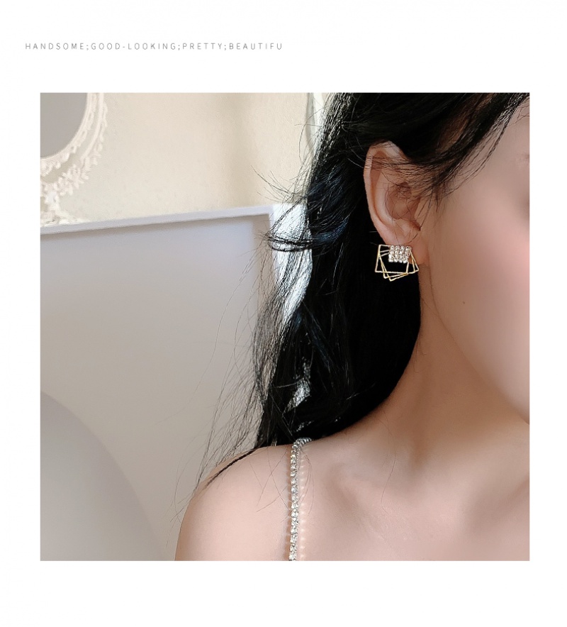 Bông tai đính đá thời trang cho nữ