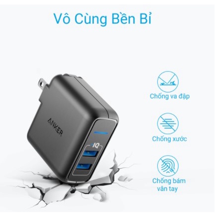 Sạc 2 cổng ANKER PowerPort Elite 2 24w A2023, Bảo hành 6 tháng - Phụ kiện công nghệ 88