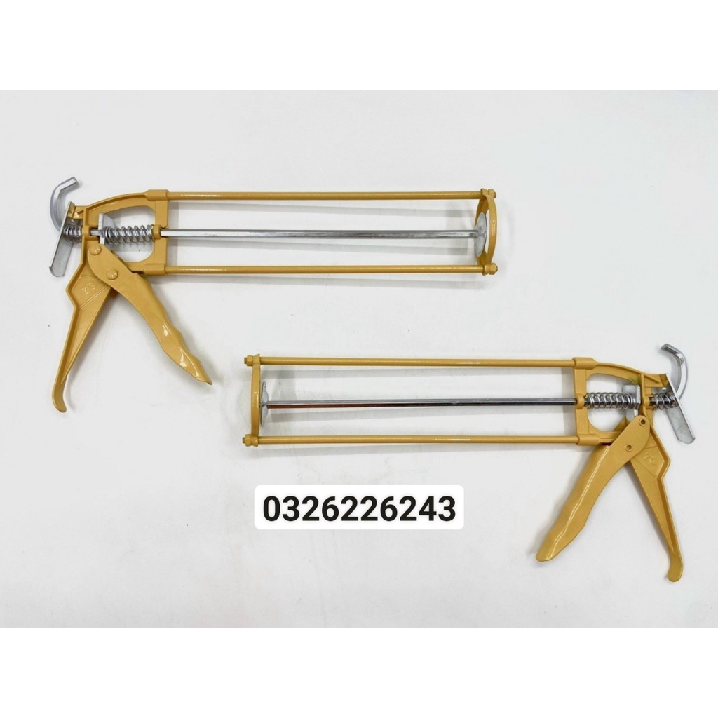 Súng máng inox bắn keo silicon hiệu bossman LOẠI CẮT  ĐƯỢC ĐẦU ỐNG KEO