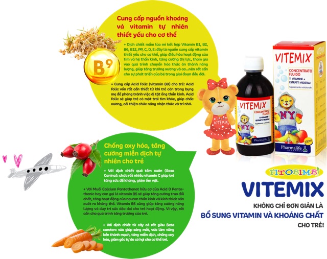 [ Kèm Quà Tặng] Vitemix BimBi- Thảo dược Châu Âu, Vitamin cho trẻ nhỏ