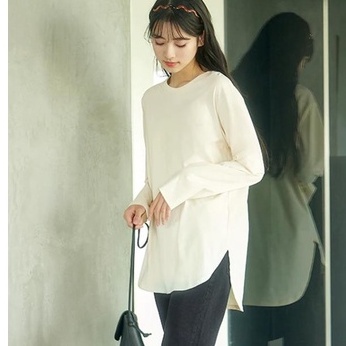 Hàng xuất xịn - Áo thun tay dài nữ vạt bầu Un1ql xuất khẩu có big size