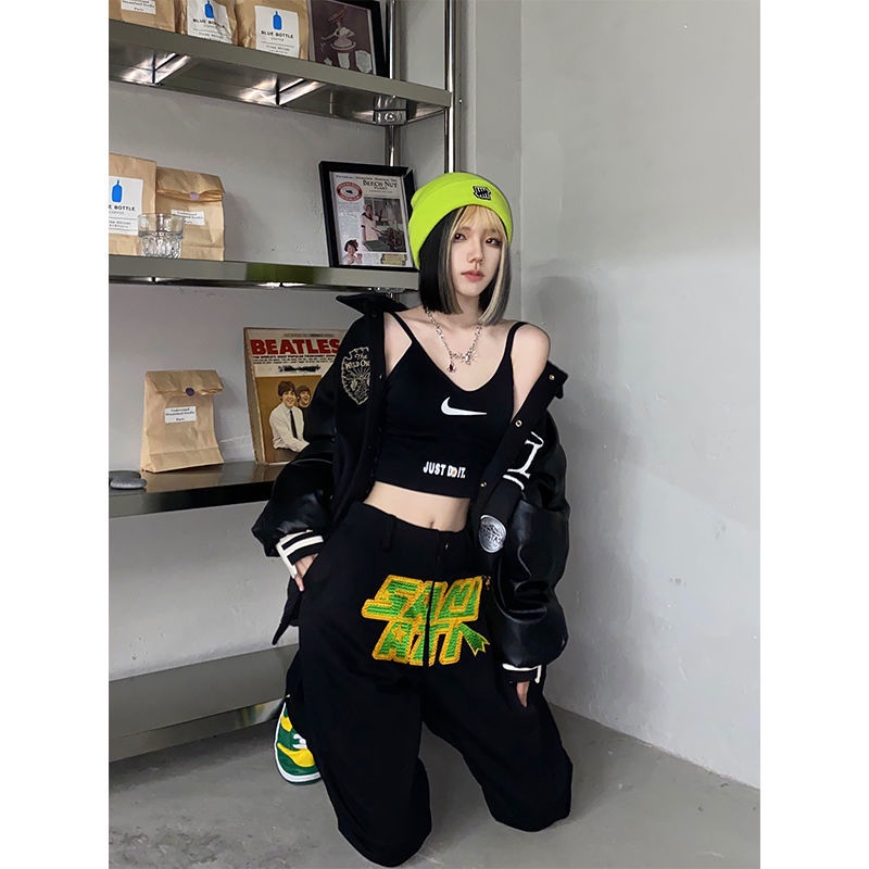 ❃Quần Jean Thẳng Thêu logo Đáy Cao Thời Trang Mùa Thu Năm 2021 Cho Bé Gái