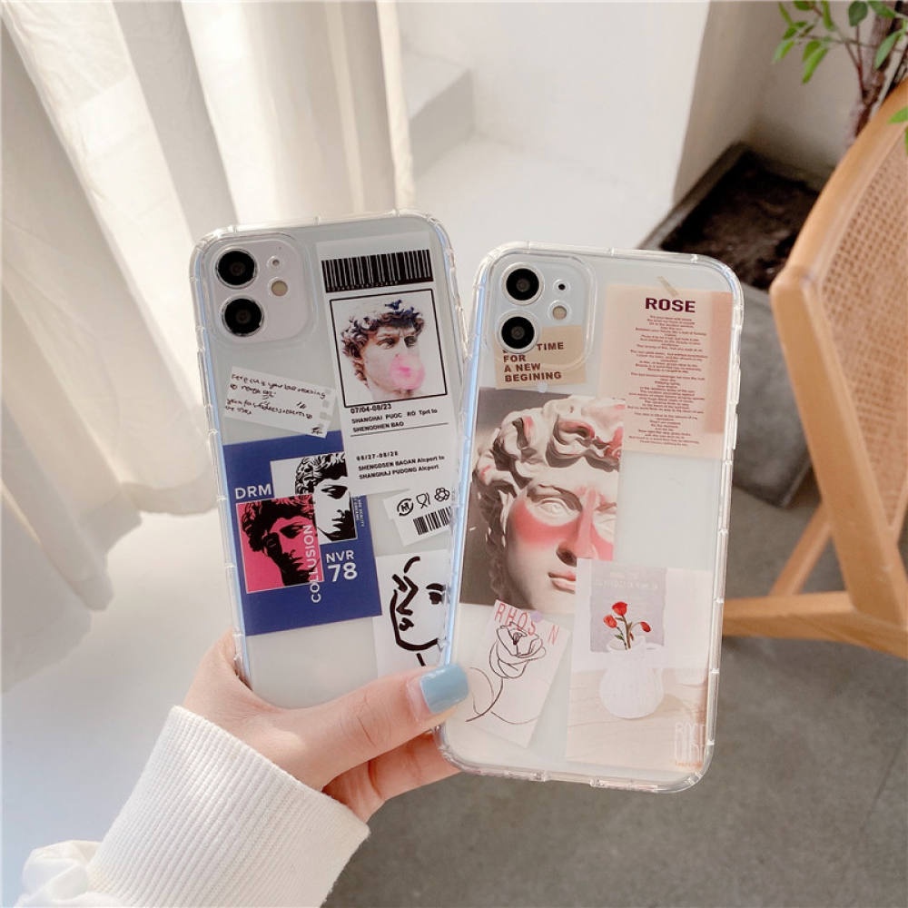 Ốp Điện Thoại TPU Mềm In Hình David Nghệ Thuật Cho iPhone 12 X XR XS MAX SE2020 7 8 Plus 11 Pro MAX