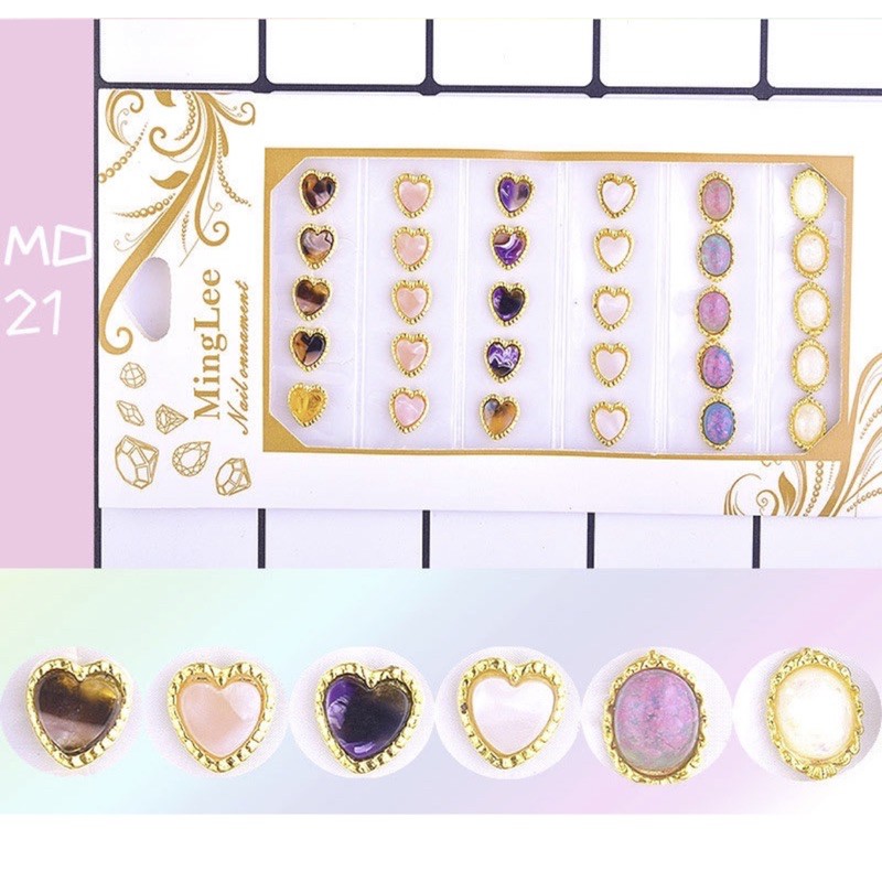 Set 30 viên charm cao cấp trang trí móng tay nail,Set 30 viên charm cao cấp phụ kiện trang trí móng tay nail