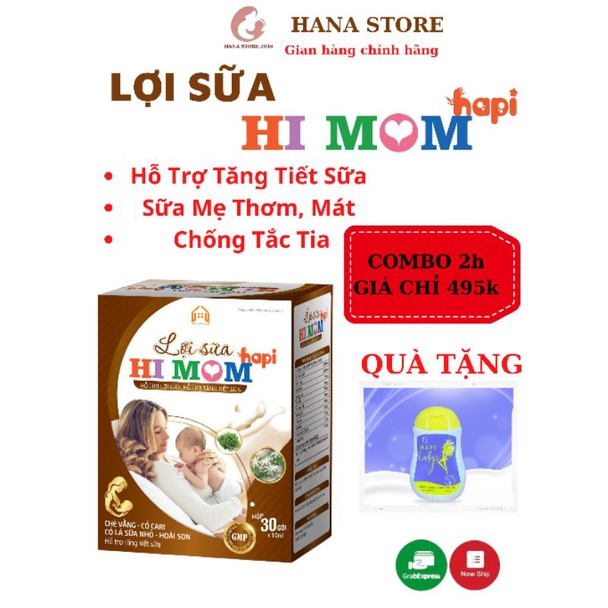 Lợi sữa Hi Mom - Giúp Tăng Tiết Sữa, Thơm Hơn, Đặc Hơn, Thông Tắc Tia Sữa