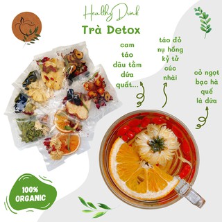 Trà thảo mộc mix 3 loại cam quế, dưỡng nhan, detox thanh lọc cơ thể, an thần ngủ ngon 100% organic an tea