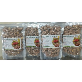 Hạt điều RANG MUỐI còn vỏ lụa, hạt nguyên (điều cồ)