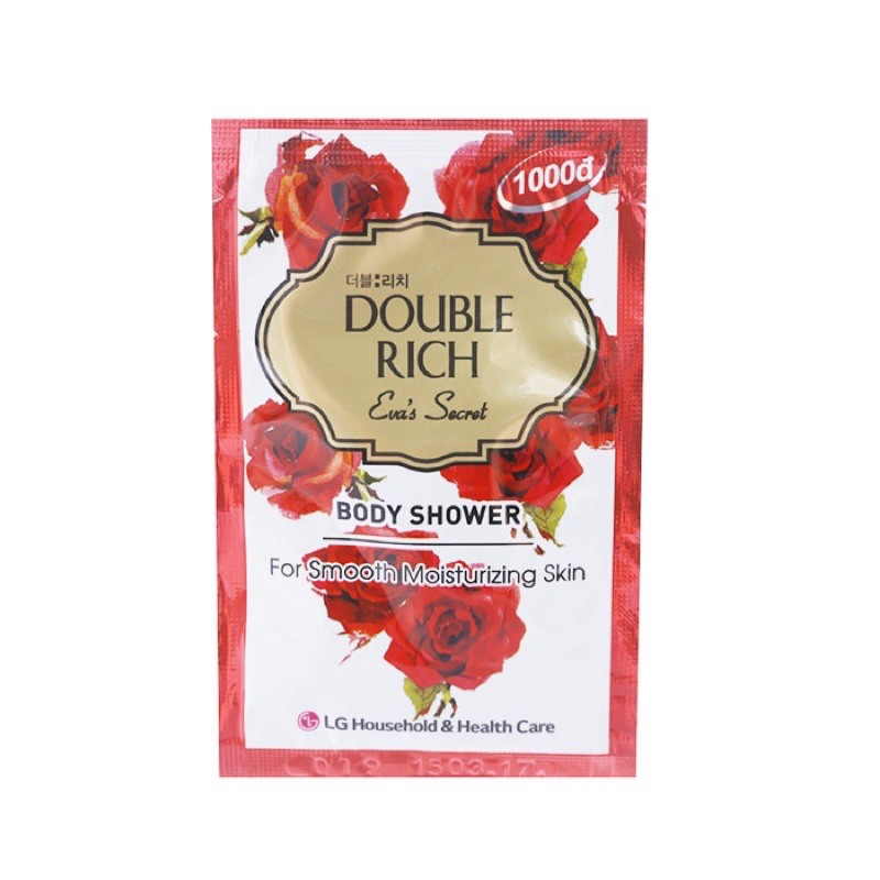 1 Gói 1k Sữa tắm hoa hồng Double Rich 7gr | BigBuy360 - bigbuy360.vn