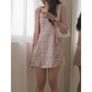 set váy hoa áo len tăm 5288