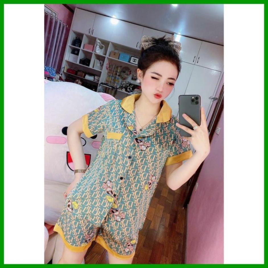 [FreeShip] Đồ Bộ Pijama- Bộ Lụa Đùi 3D Hàng Cao Cấp Loại 1