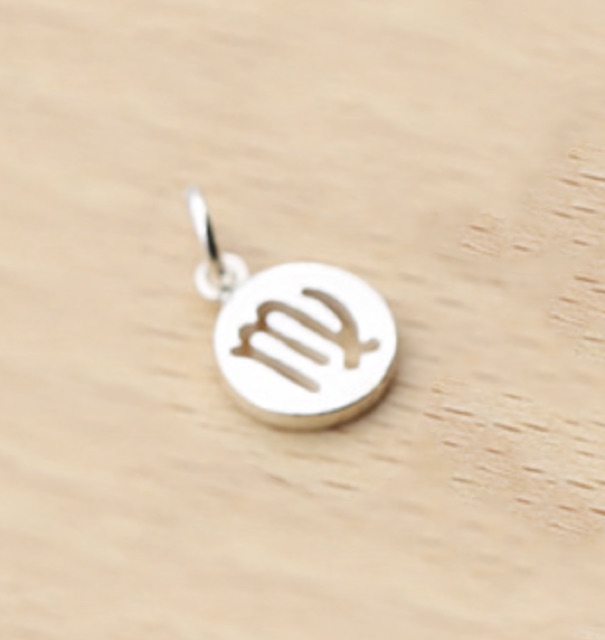 [S925] Charm bạc treo tròn chữ - MH332