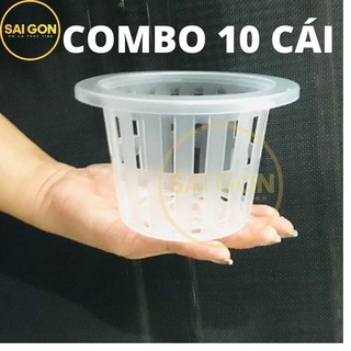 [Siêu Sỉ] Rọ nhựa thủy canh size lớn 13x8.5 trồng cây thủy sinh trắng trong đục cao cấp SG-RO813