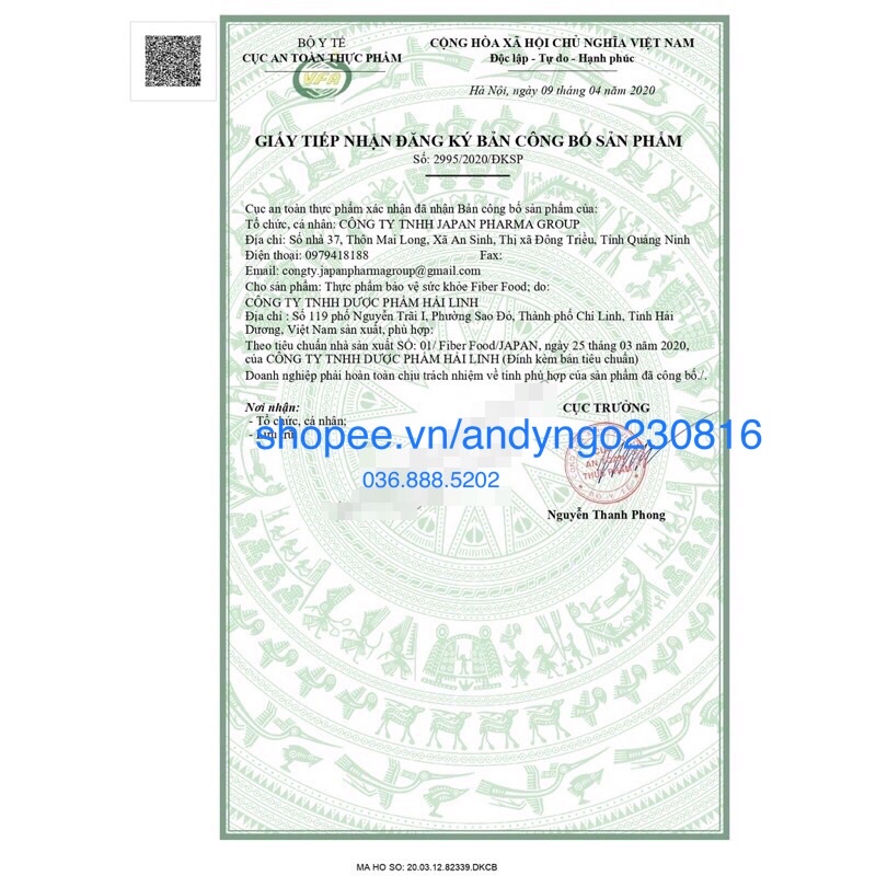 Chất xơ hòa tan FIBER FOOD chiết xuất rau củ tự nhiên bổ sung chất xơ giảm táo bón ở trẻ em và người lớn - Hộp 20 gói