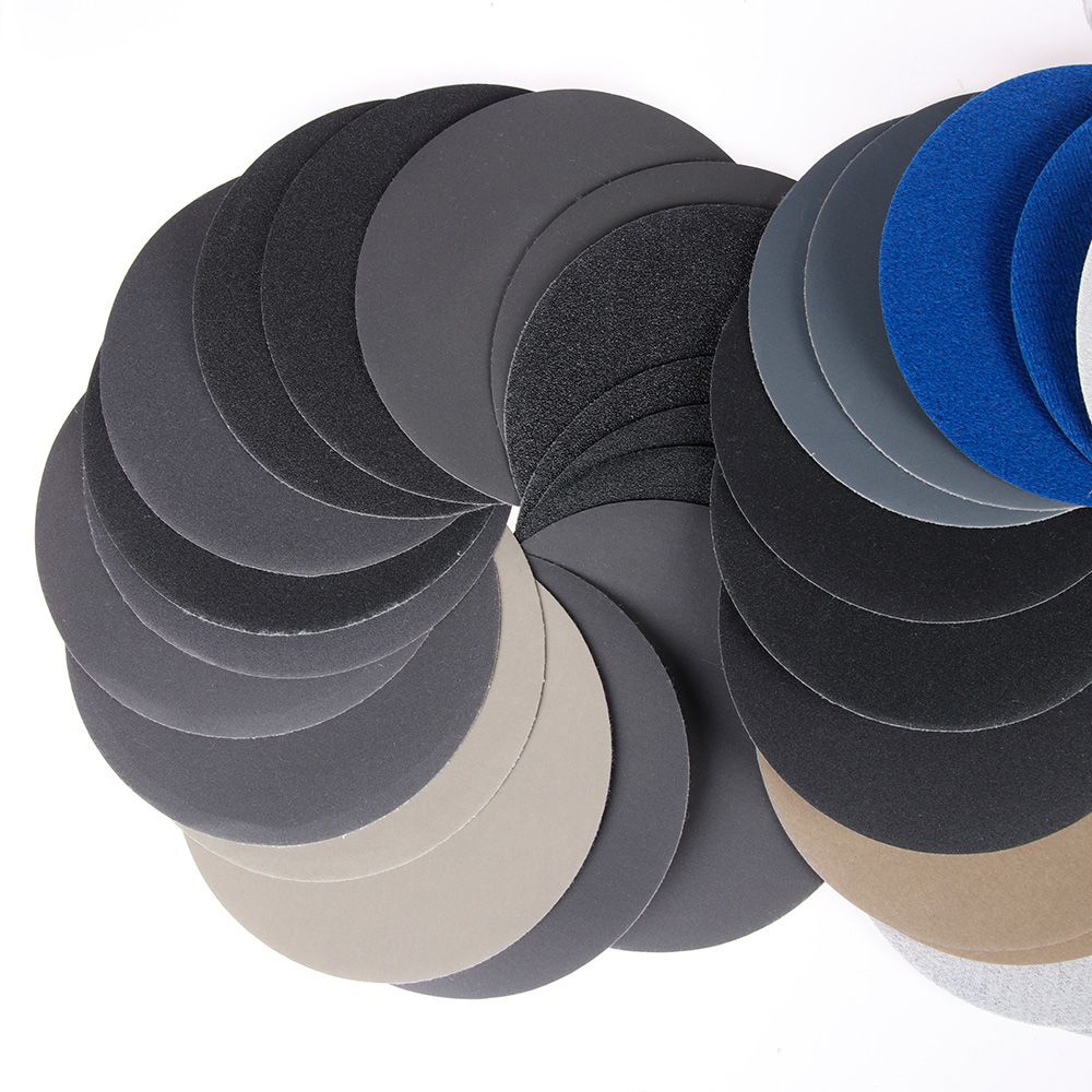 Set 5/ 10/ 20 đĩa chà nhám 5'' 125mm 60-10000 grit bằng silicon chống thấm nước tiện dụng