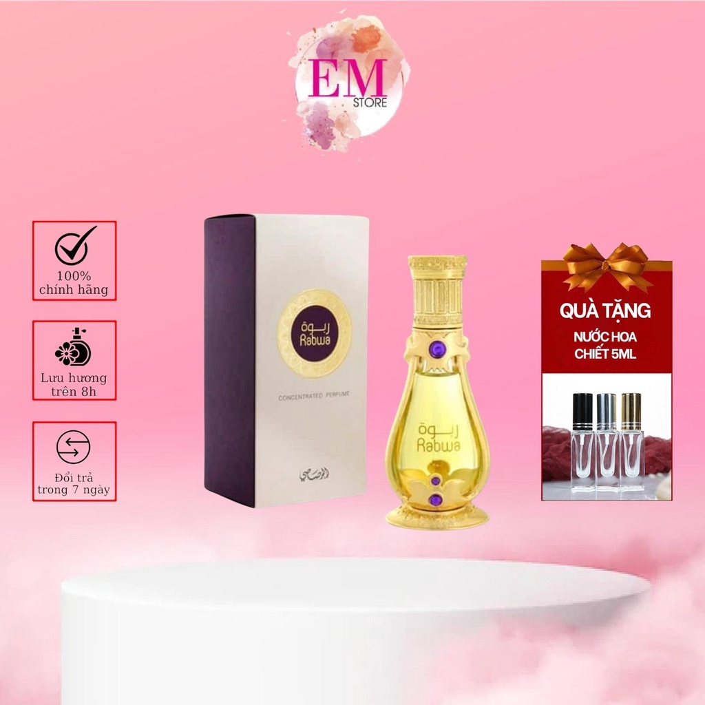 Tinh Dầu Nước Hoa Nội Địa Dubai Nữ RABWA Cao Cấp