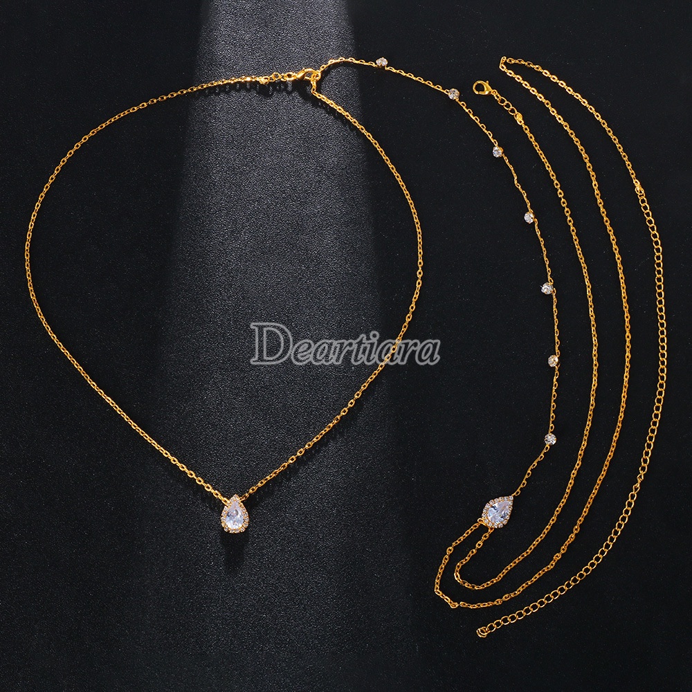 Vòng cổ Cơ Thể Đính Đá Zircon Sang Trọng Thời Trang