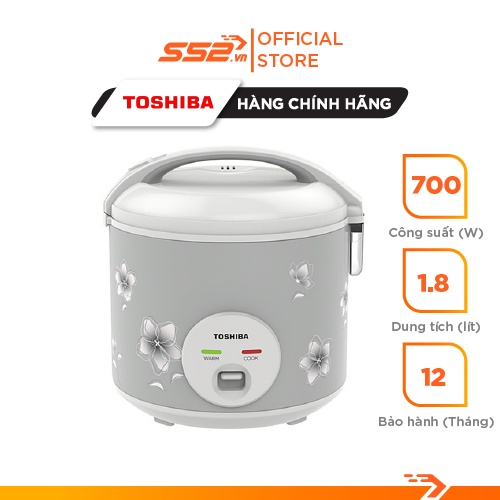 [Mã ELHADEV giảm 4% đơn 300K] Nồi cơm điện Toshiba 1.8 Lít RC-18JFM(H)VN- Bảo Hành Chính Hãng