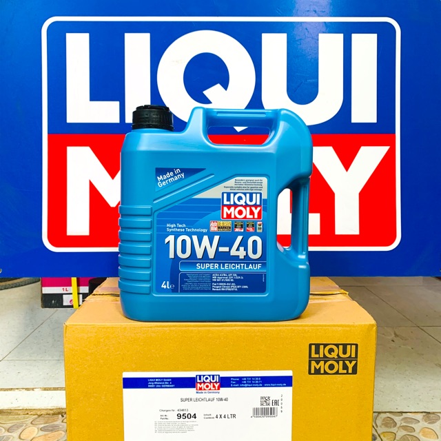 Dầu Nhớt Tổng Hợp Xe Hơi - Ô TÔ LIQUI MOLY SUPER LEICHTLAUF 10W-40 CAN 4 Lit - 9504 Made in Germany