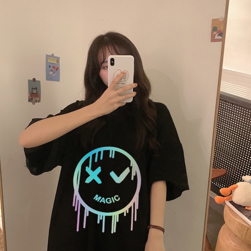 Áo thun unisex in phản quang 7 màu , chất thun cotton cao cấp , fom rộng y mẫu