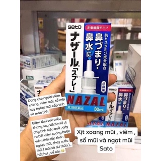 Xịt Mũi Nazal 30ml Nhật Bản
