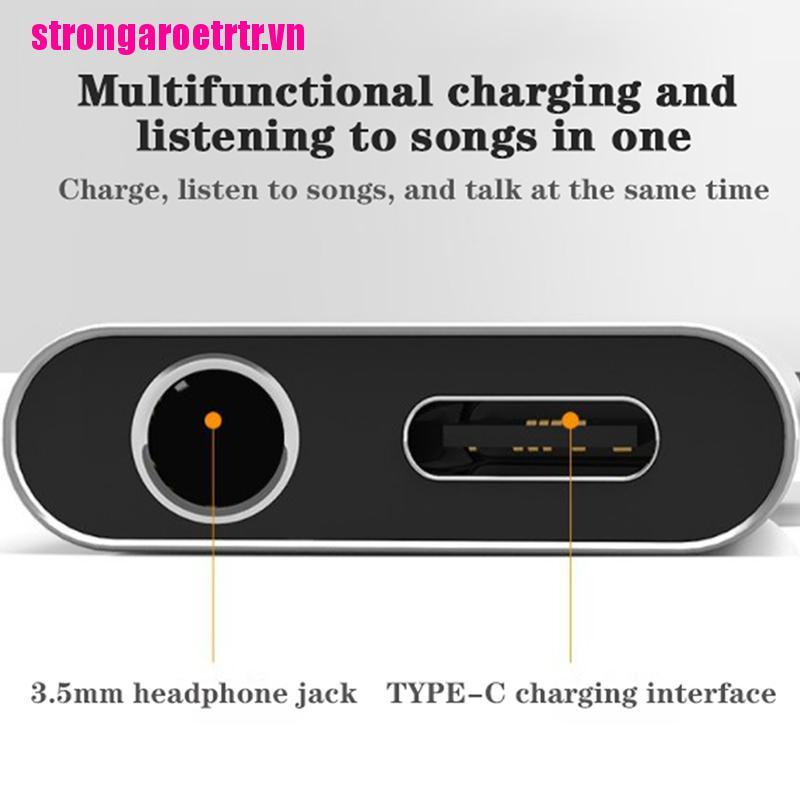 Giắc cắm chuyển đổi 2 trong 1 type-c sang 3.5mm AUX chuyên dụng