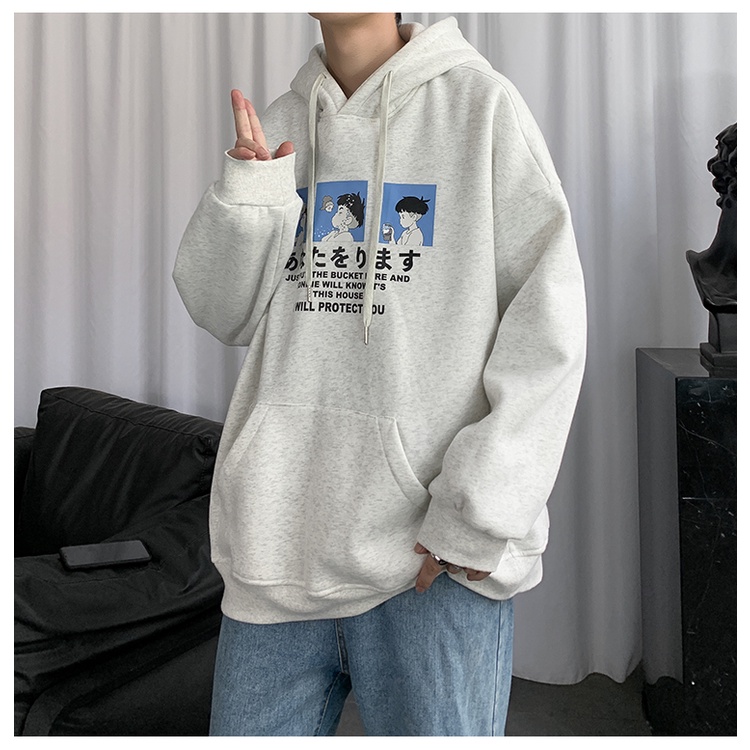 Áo Nỉ In Chữ Phong Cách Hàn QuốcÁo Hoodie Nam Nữ VATI Chất Nỉ Bông Cao Cấp 3 Màu(Đen,Trắng,Xanh Lam)