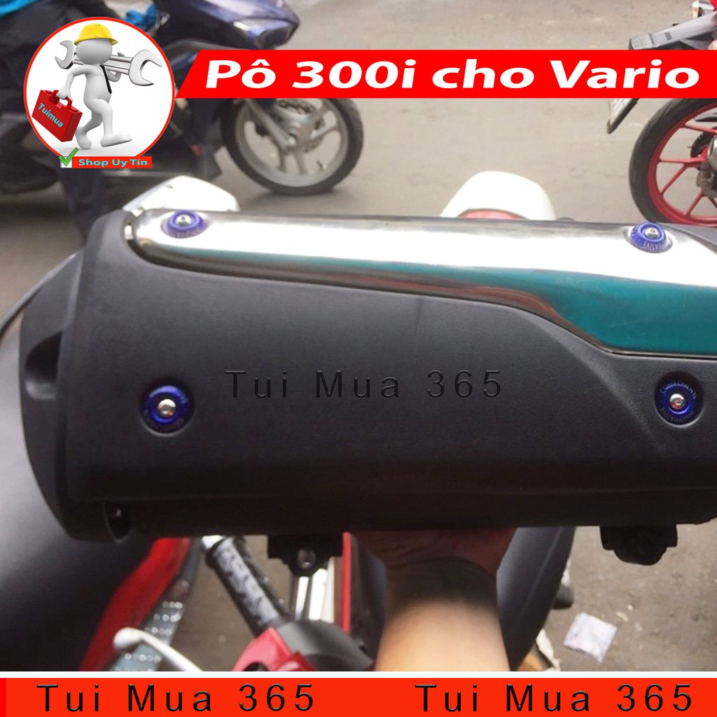 Pô 300i Kèm Pas và Cổ Pô Độ Cho Honda Vario, SH Mode, Click, PCX, Air Blade 125