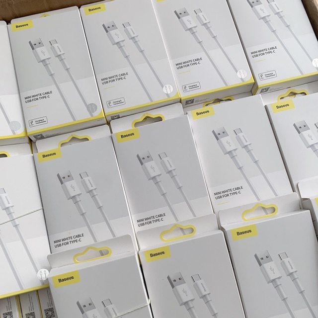 Cáp Sạc Baseus Mini White Cable, Sạc Nhanh, Dây Sạc Truyền Dữ Liệu USB Type C