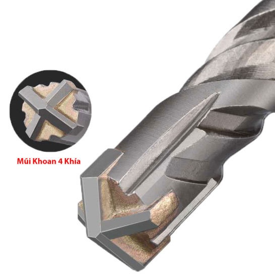 Mũi khoan bê tông 4 cạnh ARBALEST Ø 6 8 10 12 mm