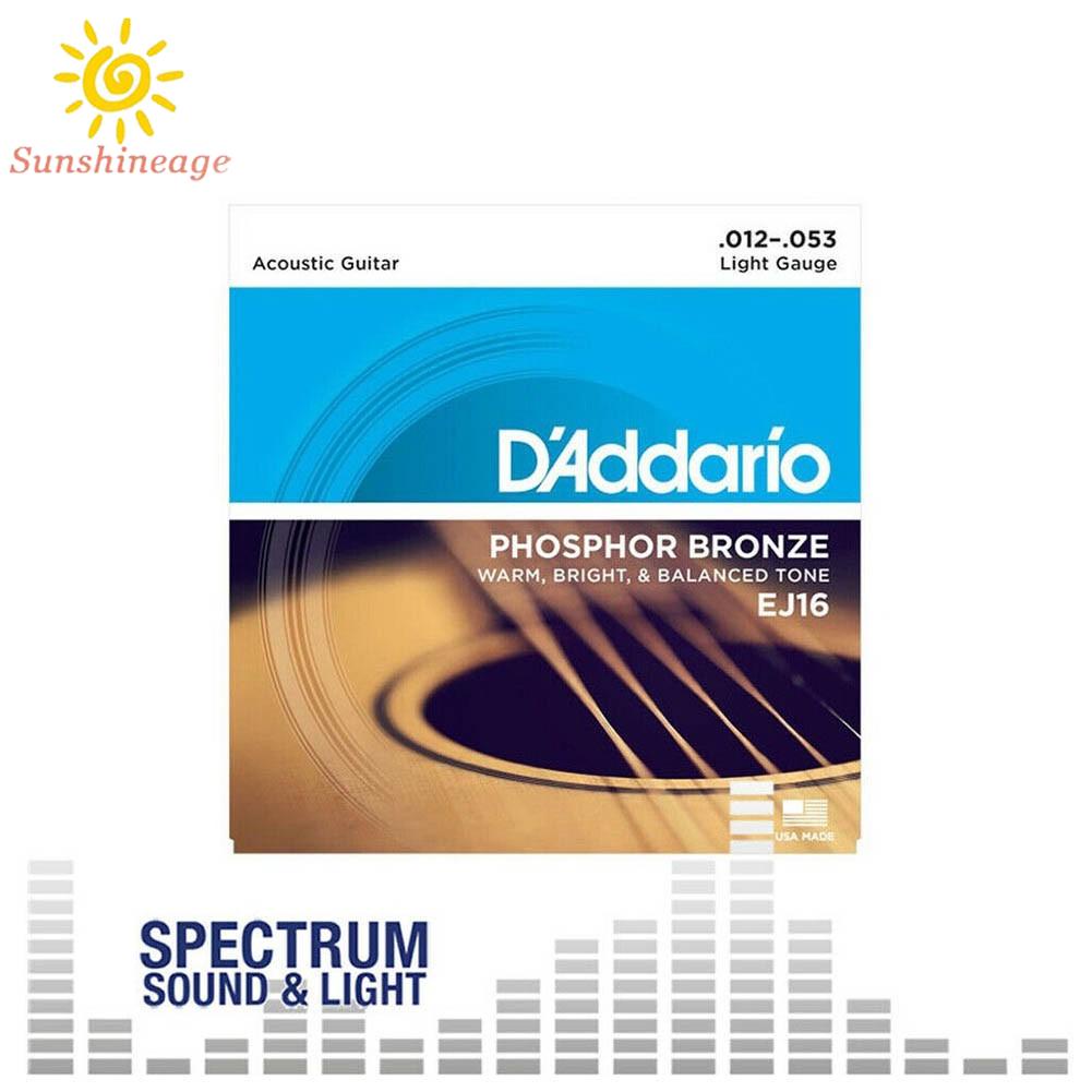 SUNAGE- ~EJ16 Acoustic Guitar Strings Extra Light Full Set .012 .016 .024 .032 .042 .053【SUNAGE-HOT Fashion】