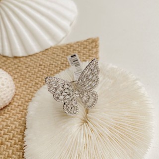 Nhẫn cánh bướm bạc S925 đính đá zircon