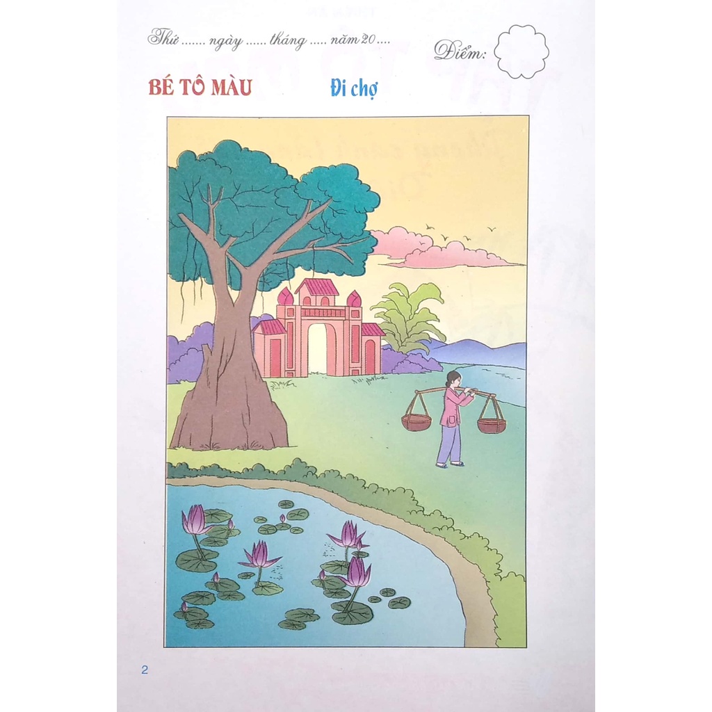 Sách Tập Tô Màu - Phong Cảnh Làng Quê Việt Nam - Tập 1