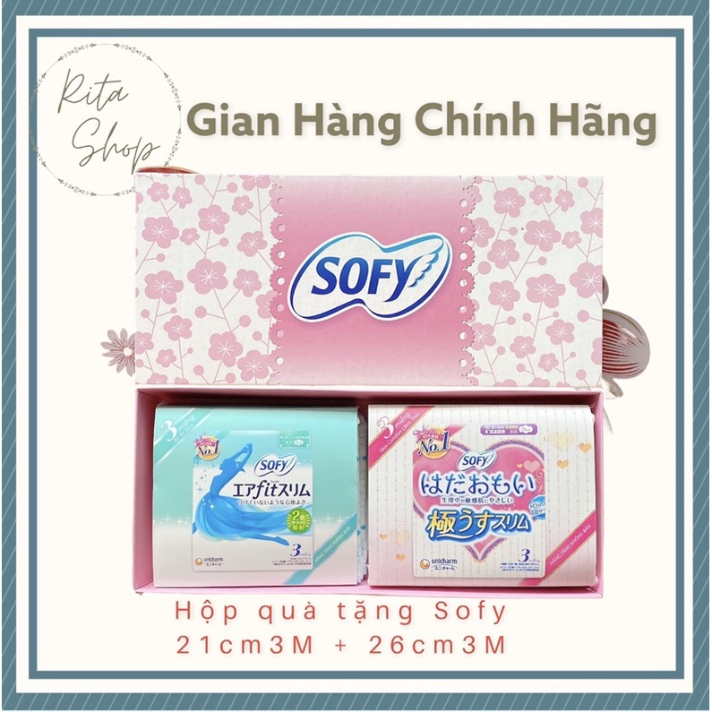 Combo hộp băng vệ sinh Sofy 21cm, 26cm 3 miếng