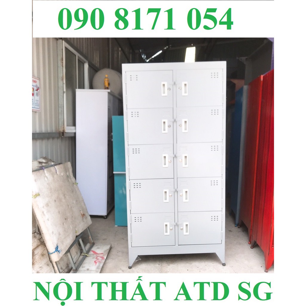 Tủ hồ sơ, tủ locker 6 cửa 8 cửa 10 cửa cho nhân viên sắt dày dặn