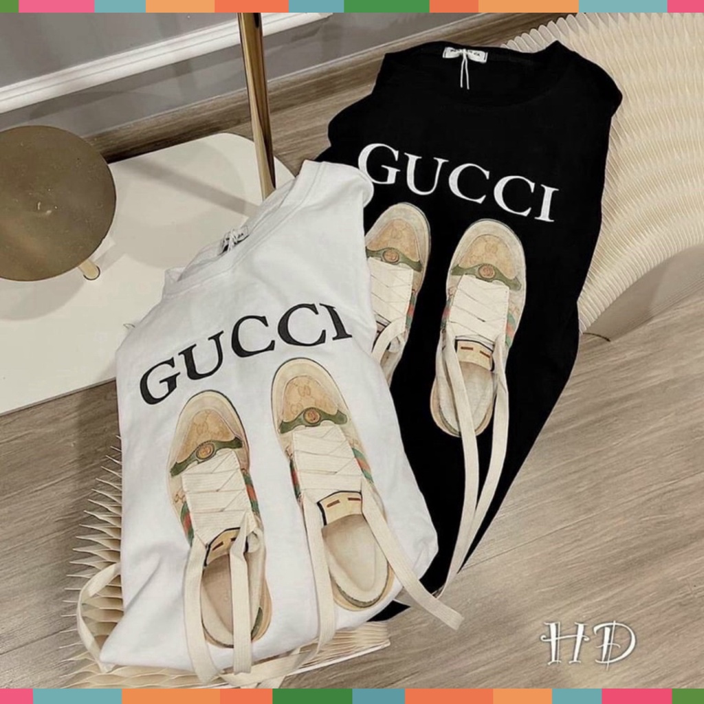 Áo thun nam nữ GC Đôi Giày, Áo thun unisex tay lỡ 3158 ullzang form rộng oversize chất liệu Cotton xịn dày dặn A3 | BigBuy360 - bigbuy360.vn