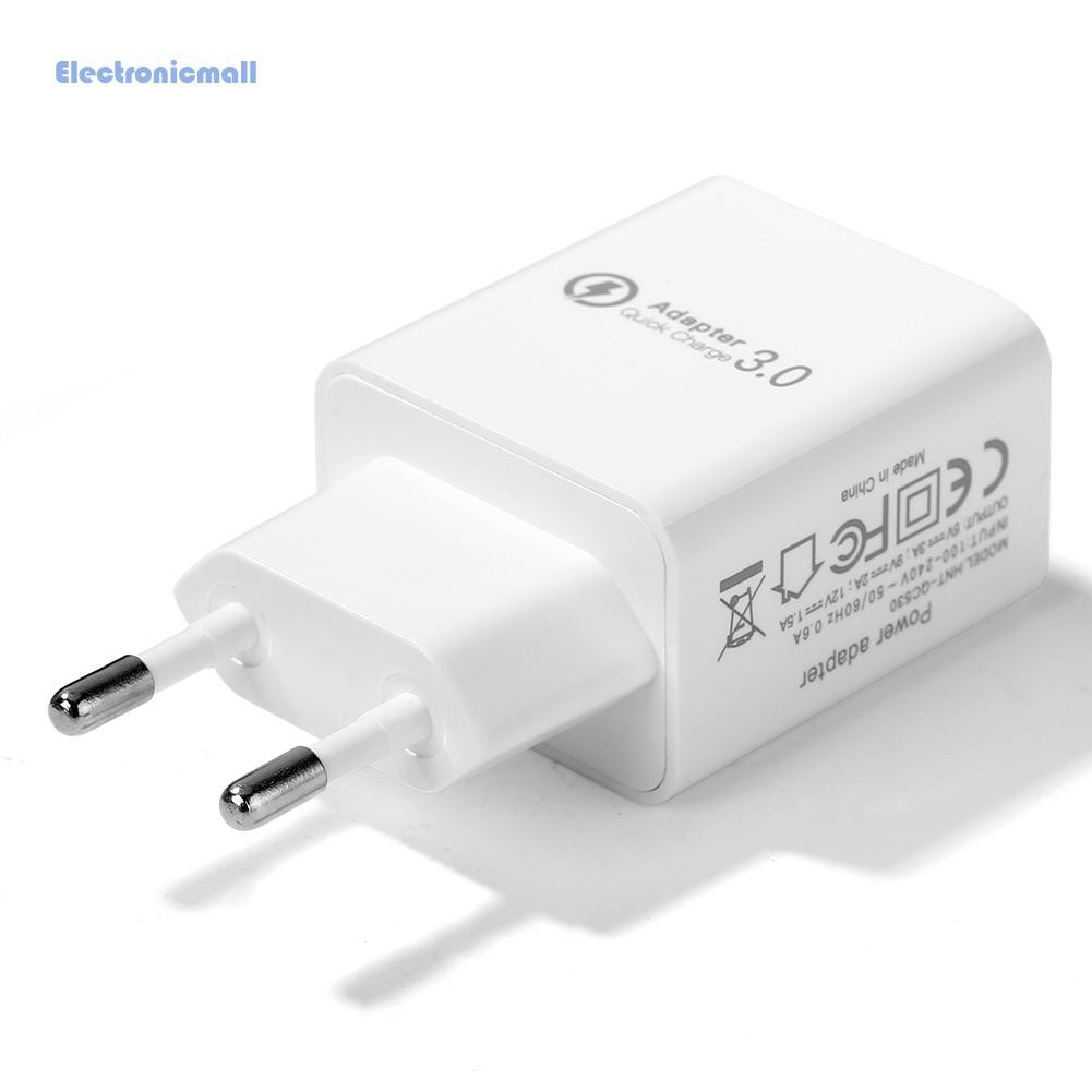 IPHONE SAMSUNG Củ Sạc Nhanh Cổng Usb 3.0 18w Phích Cắm Eu Tiện Dụng