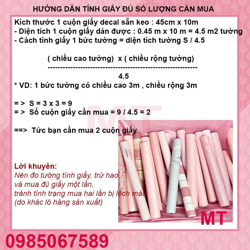 Giấy dán tường trơn phòng ngủ một màu đơn giản đẹp có sẵn keo