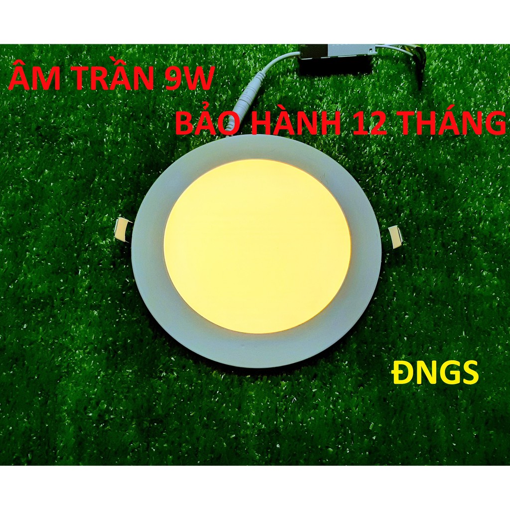 Đèn Led Âm Trần 9W Ánh Sáng Vàng 3000K Siêu Mỏng Bảo Hành 12 Tháng