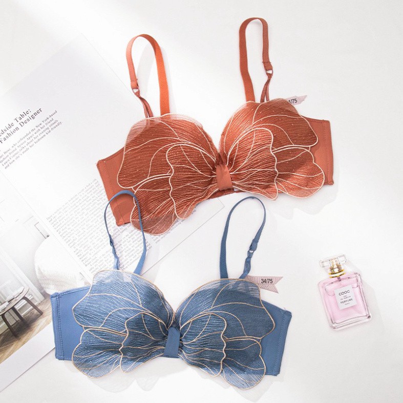 Áo Lót Ren Cánh Bướm Đệm Dày, Không Gọng Sang Chảnh AL34
